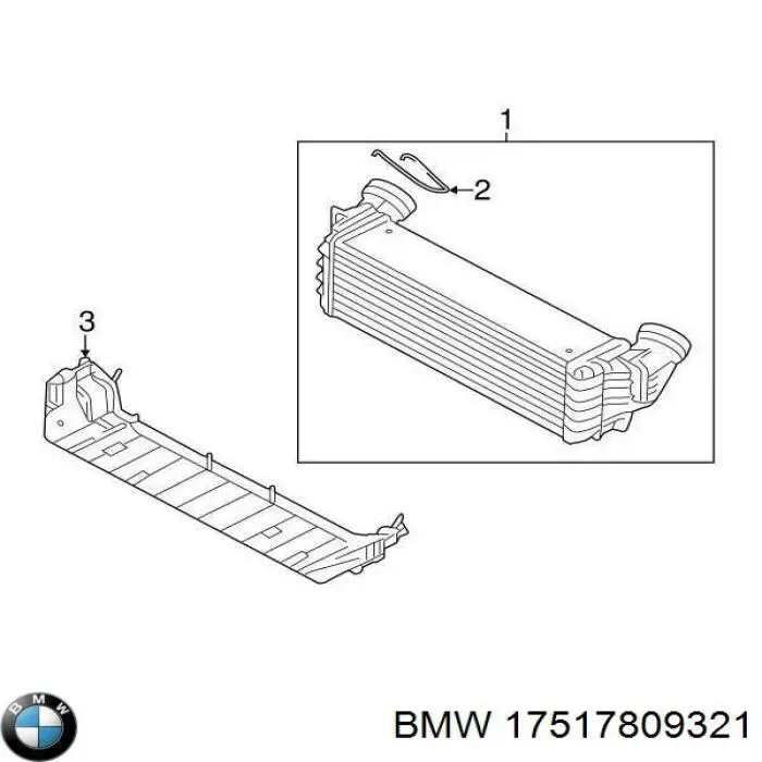 17517809321 BMW Охладитель наддувочного воздуха