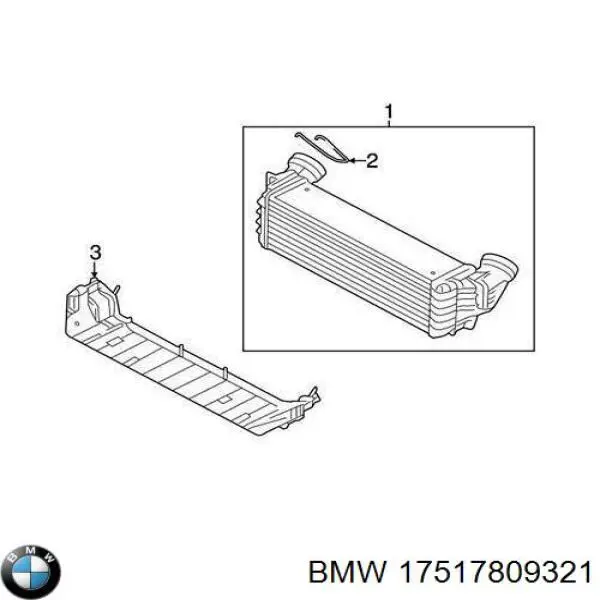 Радиатор интеркуллера BMW 17517809321