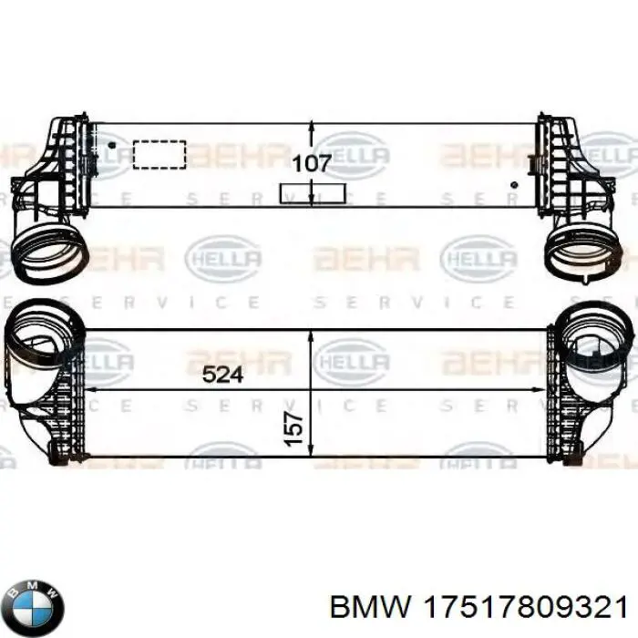 Купить 17517809321 BMW Интеркулер