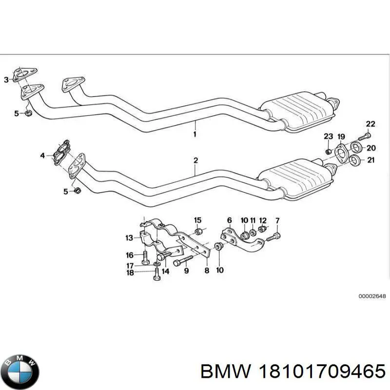 Трубы приемные (штаны) BMW 18101709465 цена, от 639.60 USD