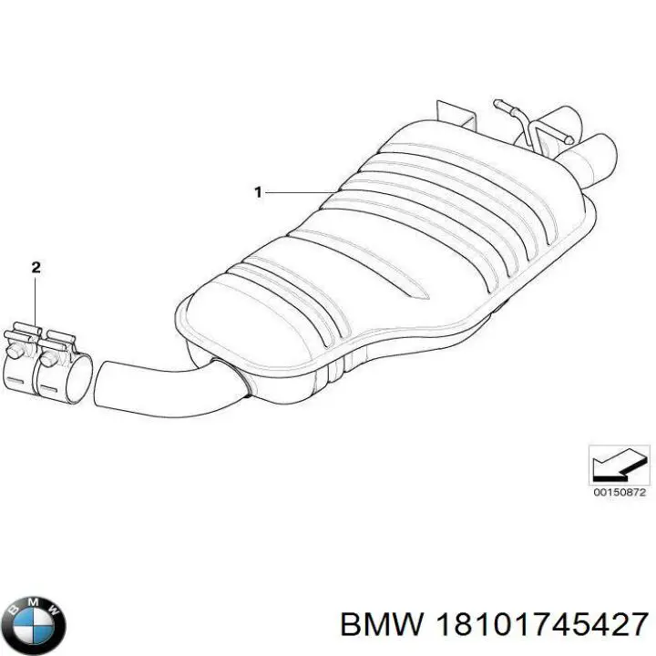 Хомут глушителя 18101745427 BMW