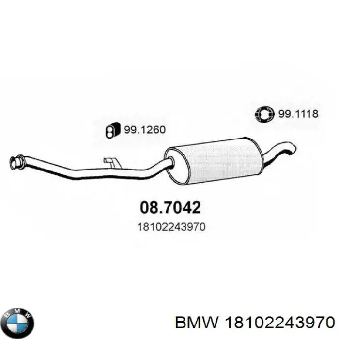 Купить 18102243970 BMW Глушитель задний