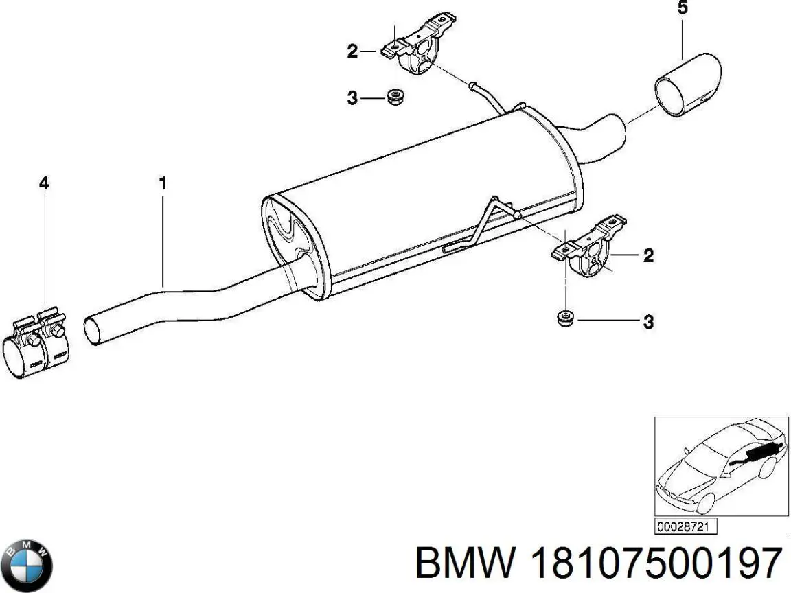 18107500197 BMW Насадка на глушитель