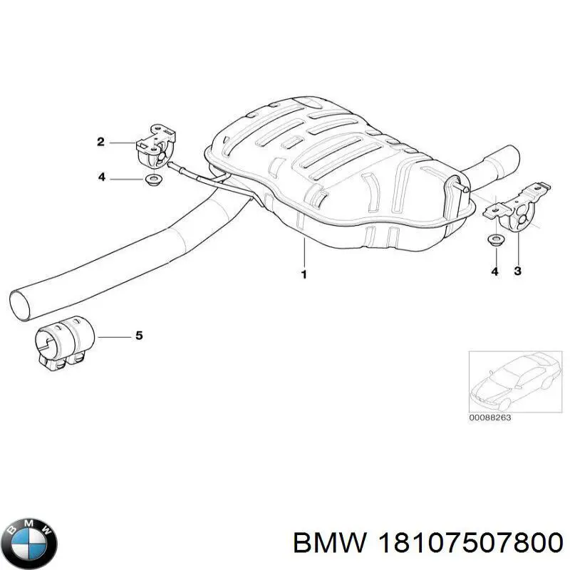 Глушитель задний 18107507800 BMW