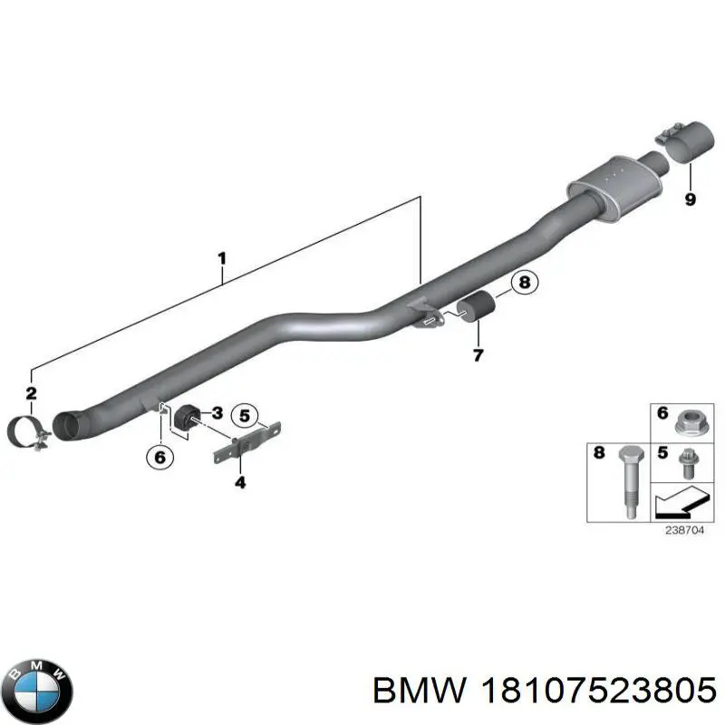 Купить 18107523805 BMW Гайка задней ступицы