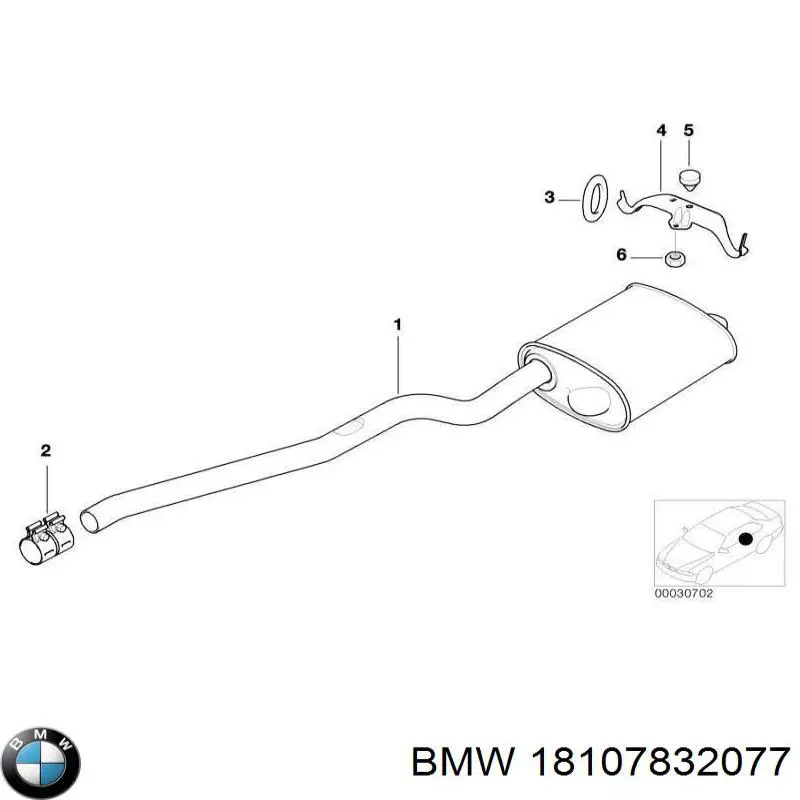 Выхлоп задний BMW 18107832077 цена, от 135.59 USD