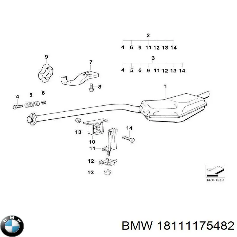 Трубы приемные (штаны) BMW 18111175482 цена, от 210.08 USD