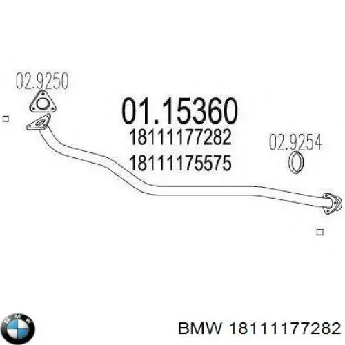 Глушитель, передняя часть BMW 18111177282 цена, от 24.43 USD
