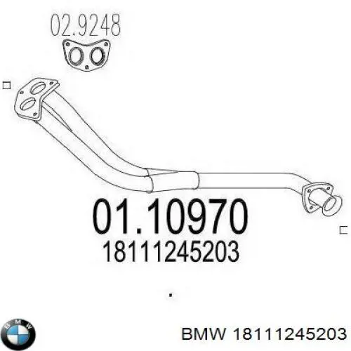 Приёмная труба 18111245203 BMW