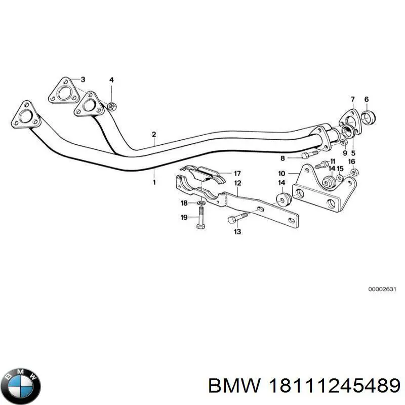 Прокладка каталитизатора (каталитического нейтрализатора) BMW 18111245489 цена, от 1.30 USD