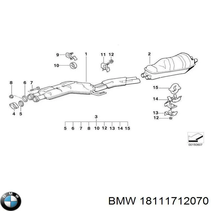18111712070 BMW Выхлопная труба