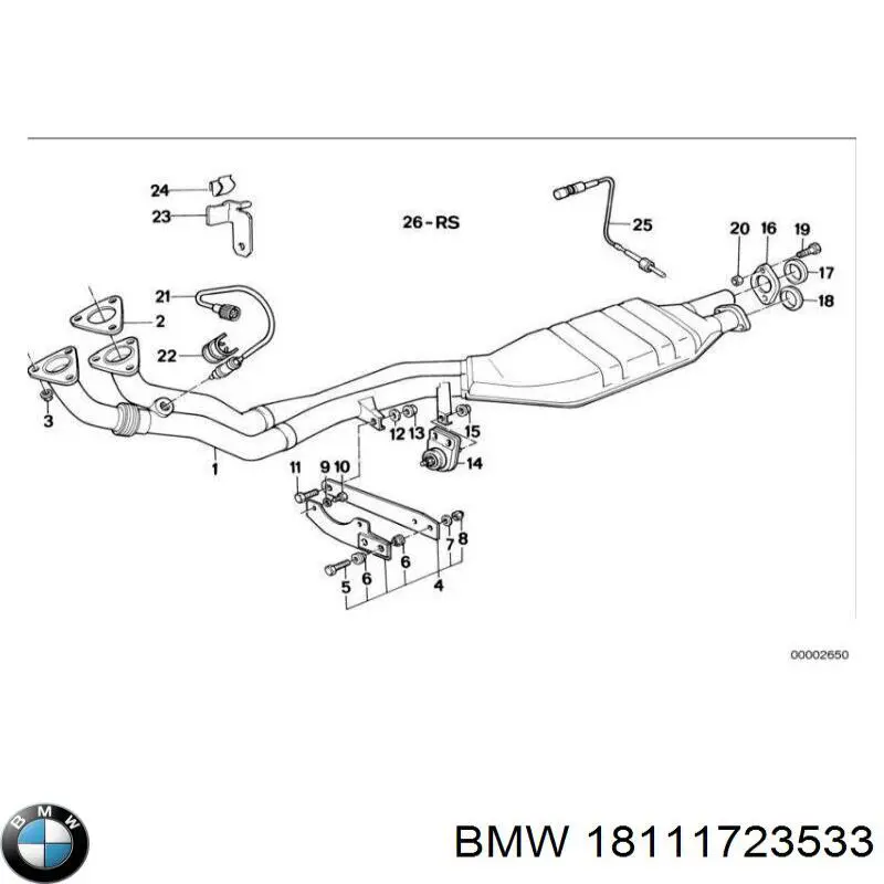 Кольцо приемной трубы глушителя уплотнительное BMW 18111723533 цена, от 1.72 USD