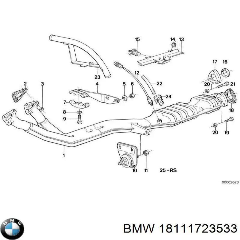 Купить 18111723533 BMW Прокладка приемной трубы