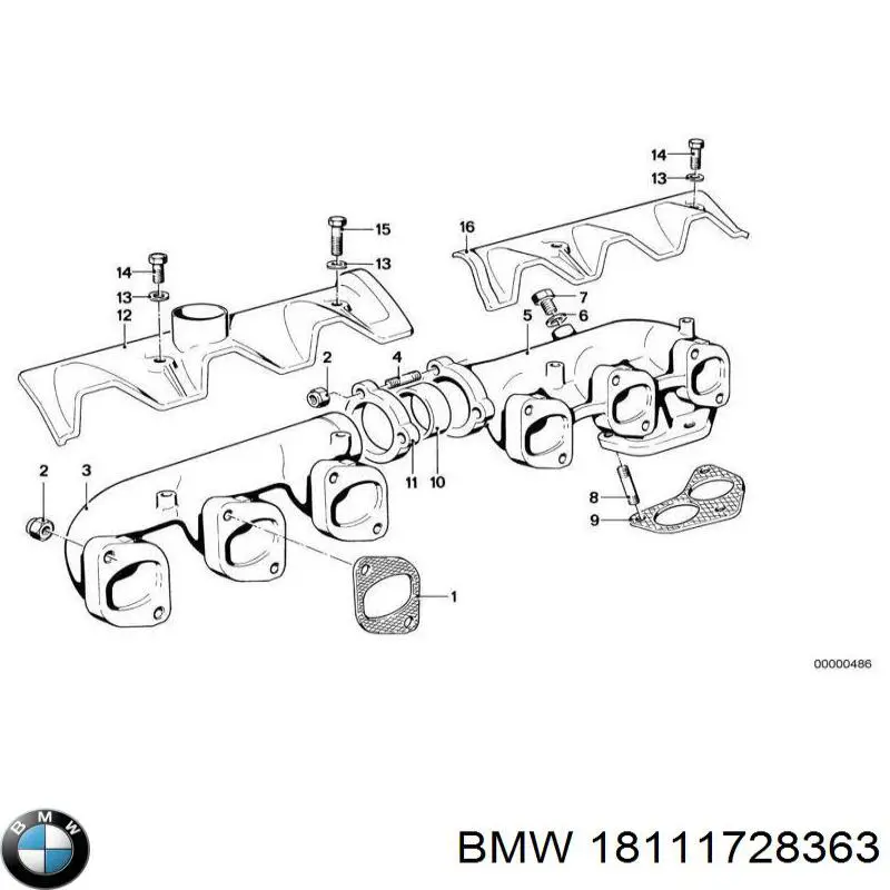 Прокладка приемной трубы BMW 18114790110