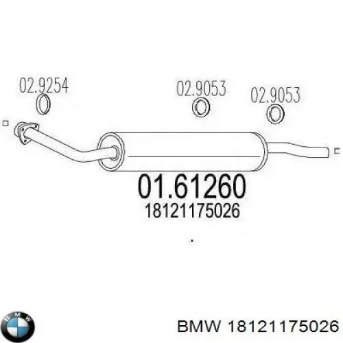 Выхлоп задний BMW 3 седан (E21) (1975 - 1984) цена, от 47.72 USD