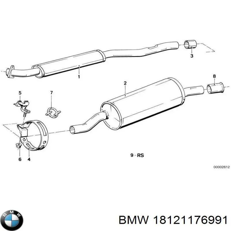 Глушитель, центральная часть на BMW 3 (E30) купить.