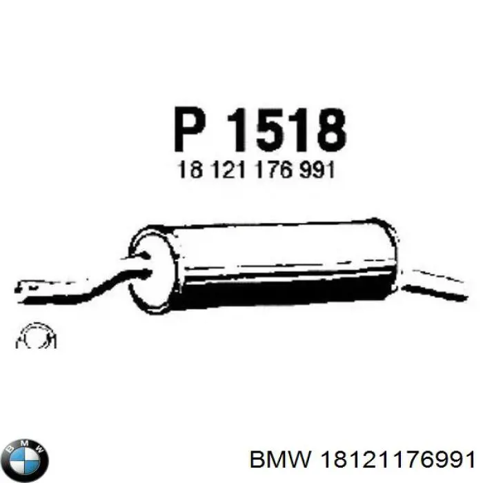 Глушитель, центральная часть BMW 18121176991 цена, от 52.66 USD
