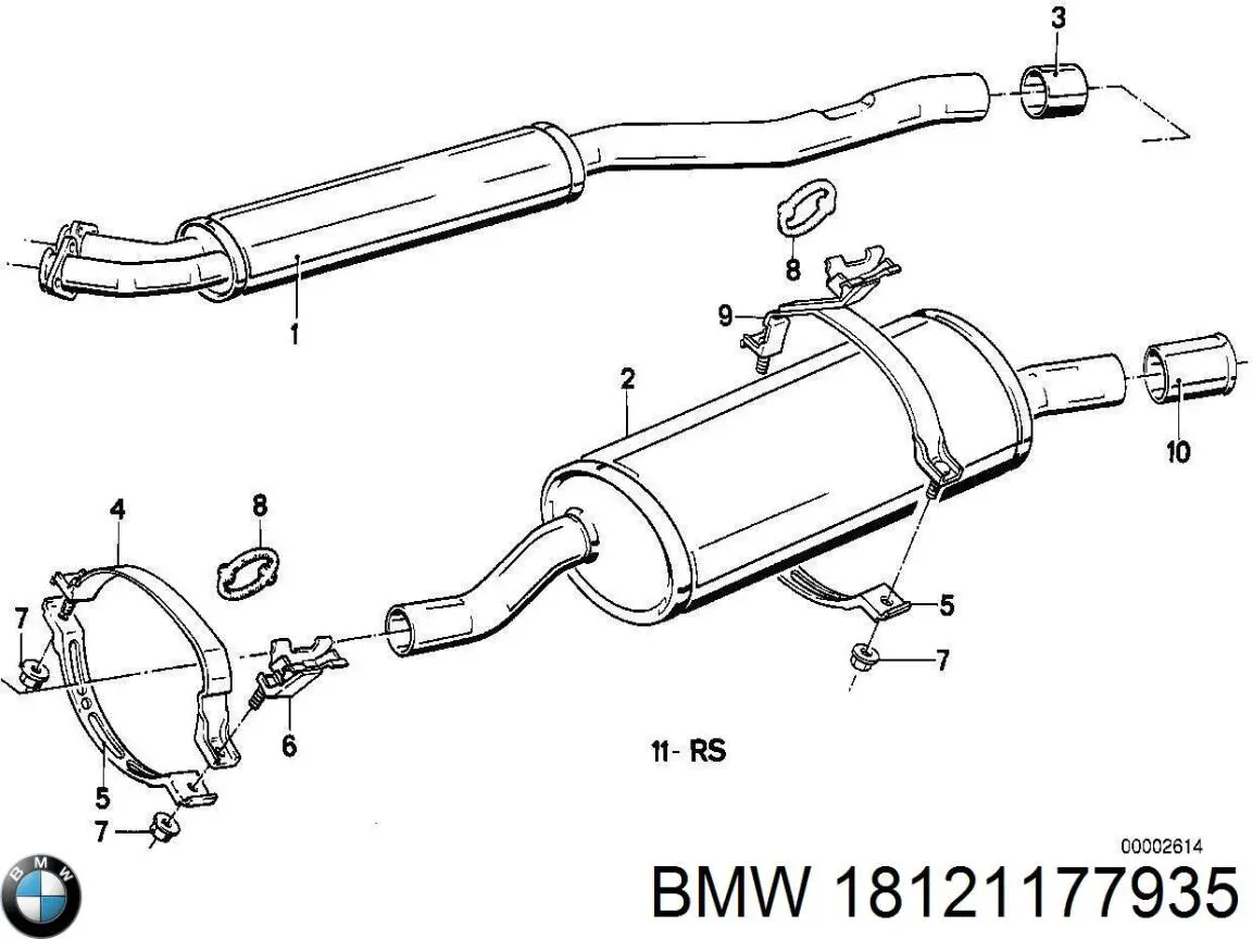 Центральная часть глушителя 18121177935 BMW