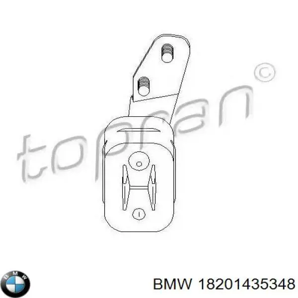 18201435348 BMW coxim de fixação do silenciador