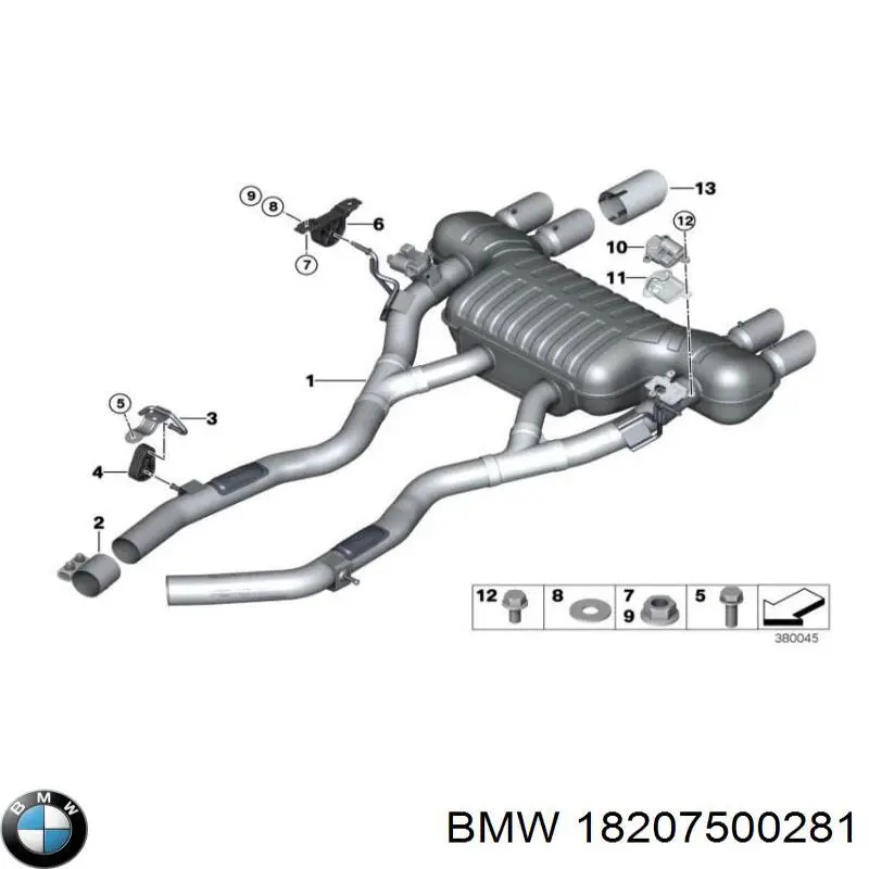 Хомут глушителя 18207500281 BMW