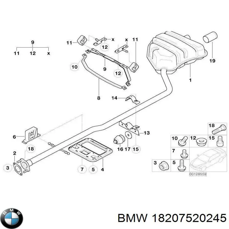 Купить 18207520245 BMW Хомут глушителя