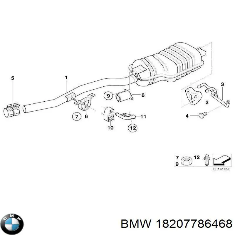 Купить 18207786468 BMW Подвесные подушки глушителя