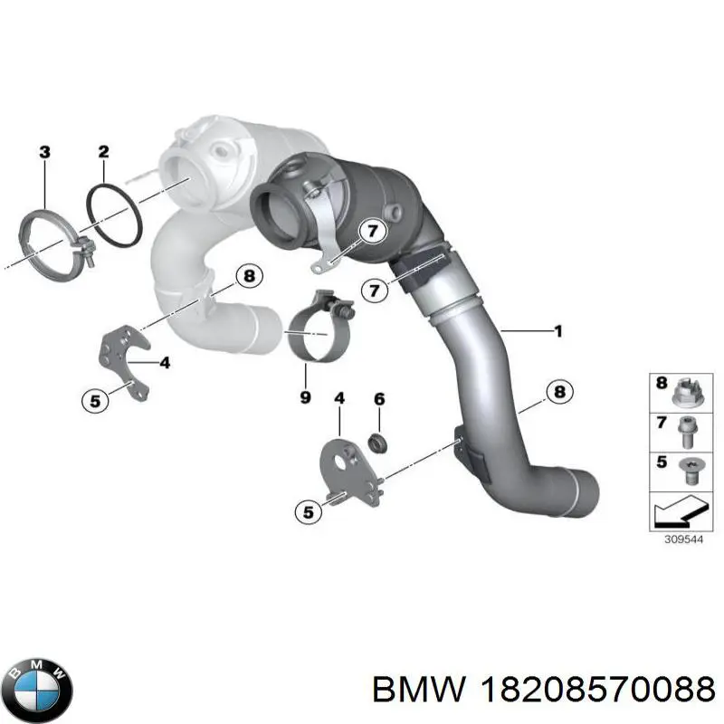 Купить 18208570088 BMW Хомут глушителя