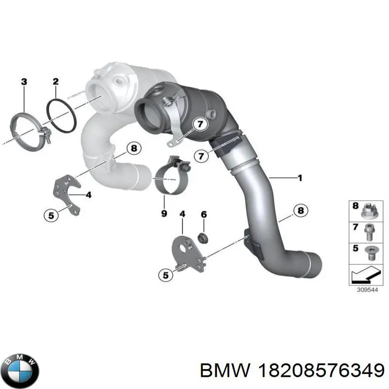 Подушка крепления глушителя BMW 18208576349