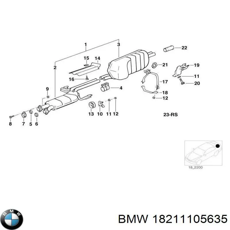 18211105635 BMW подушка крепления глушителя