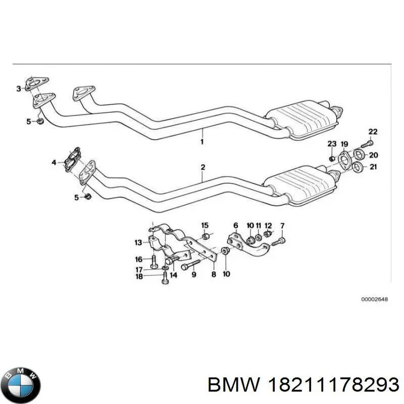 18211178293 BMW хомут глушителя передний