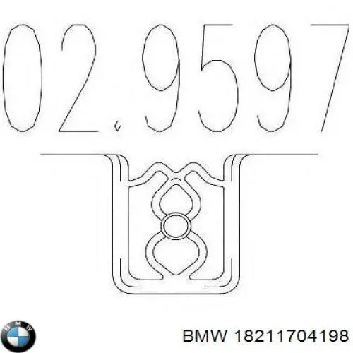 Хомут глушителя 18211704198 BMW