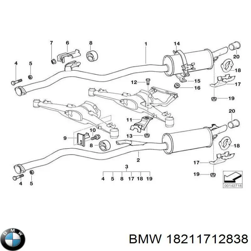 Подушка крепления глушителя BMW 18211712838 цена, от 1.22 USD