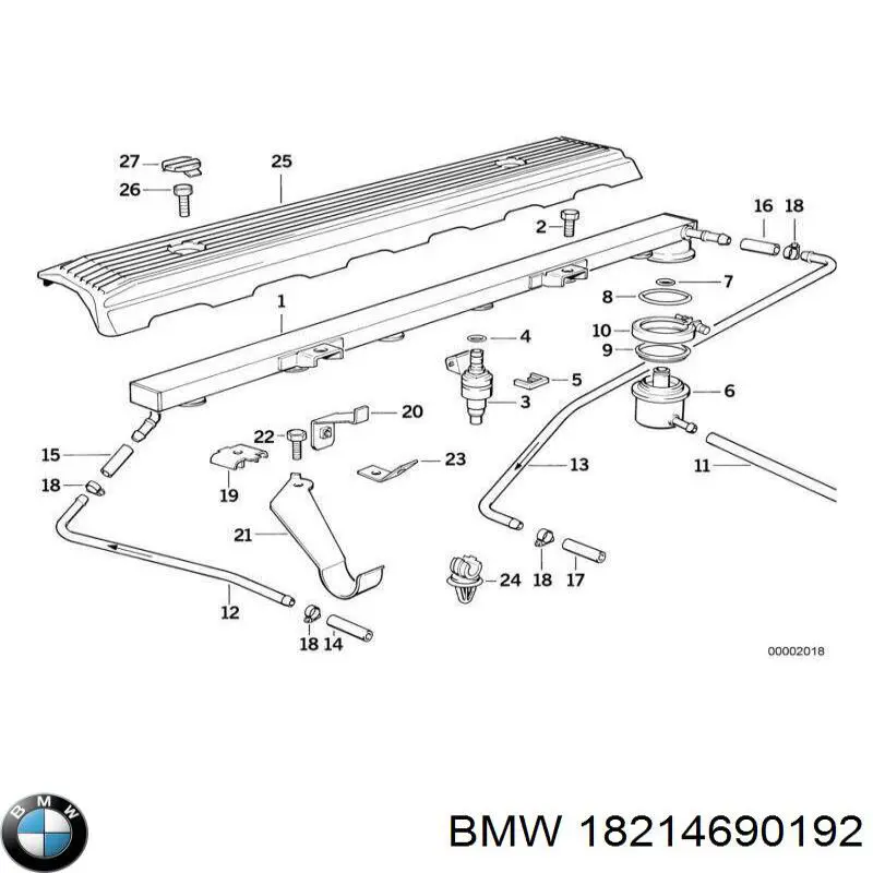 Шайба форсунки верхняя 18214690192 BMW