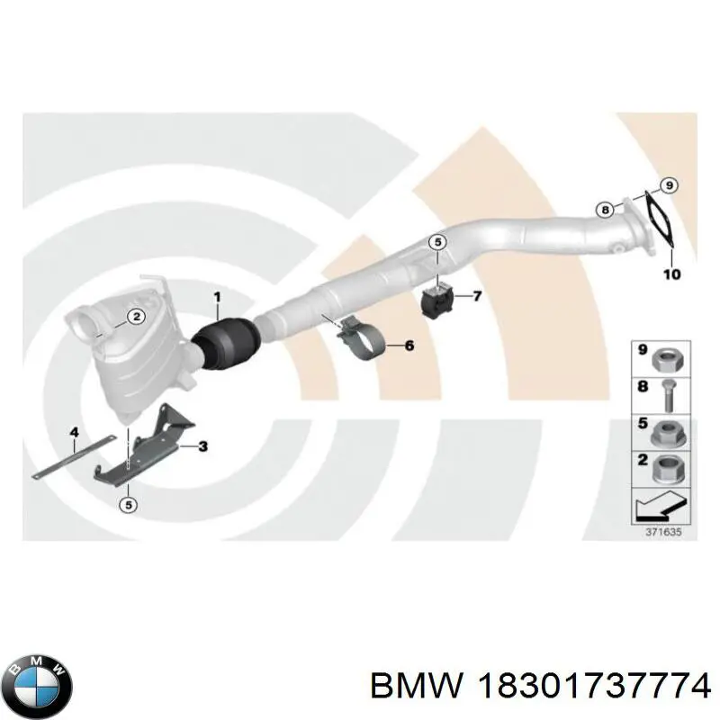 Гайка выпускного коллектора 526801 Peugeot/Citroen