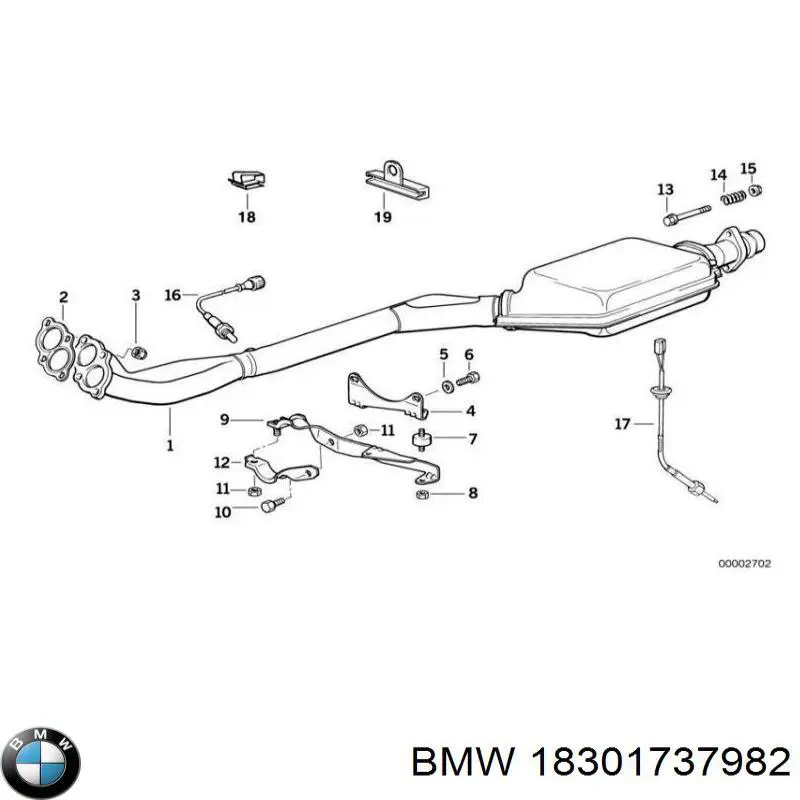 Каталитический нейтрализатор отработавших газов BMW 18301737982 цена, от 178.52 USD