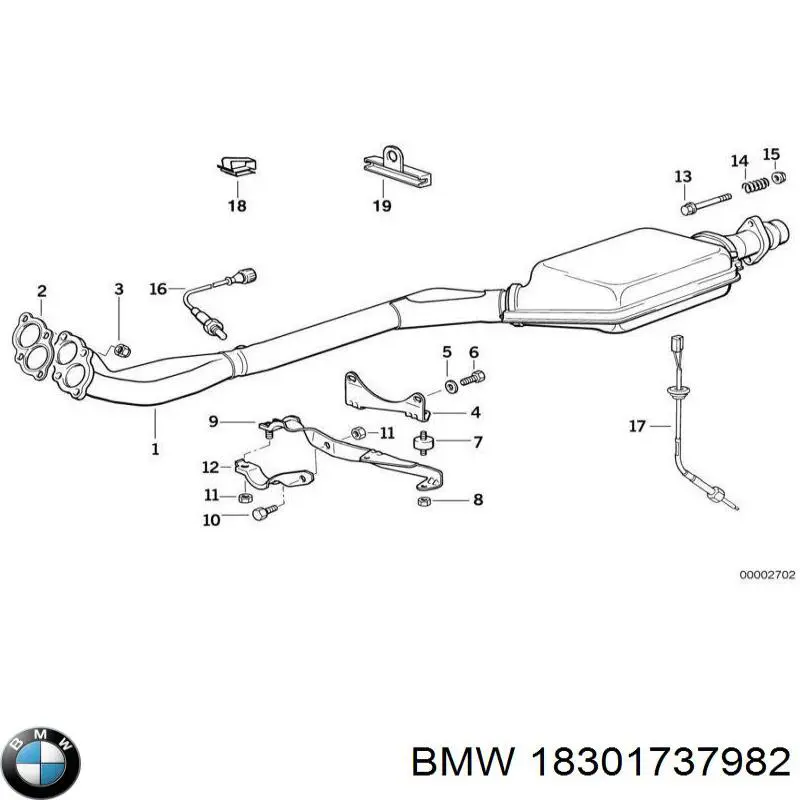 Купить 18301737982 BMW Преобразователь отработавших газов