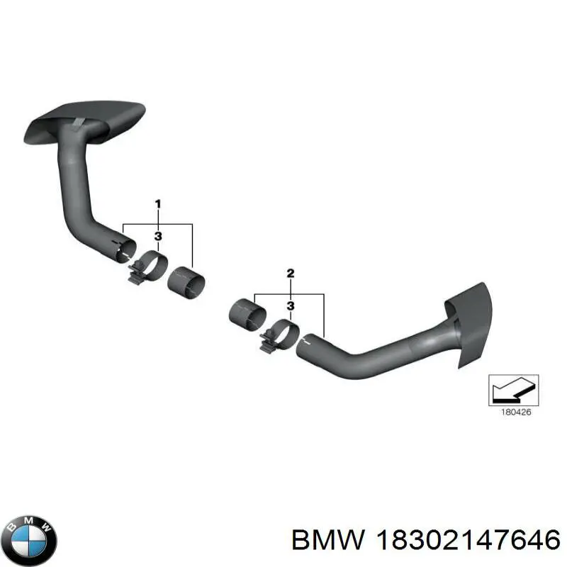 Насадка на глушитель BMW 18302147646