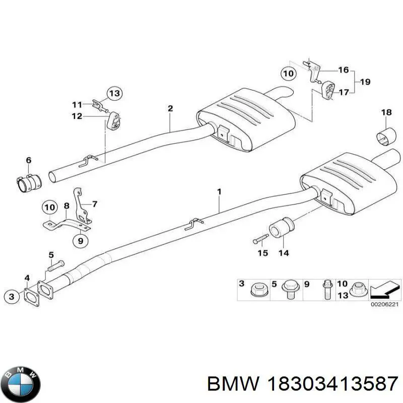Купить 18303413587 BMW Отбойник заднего моста