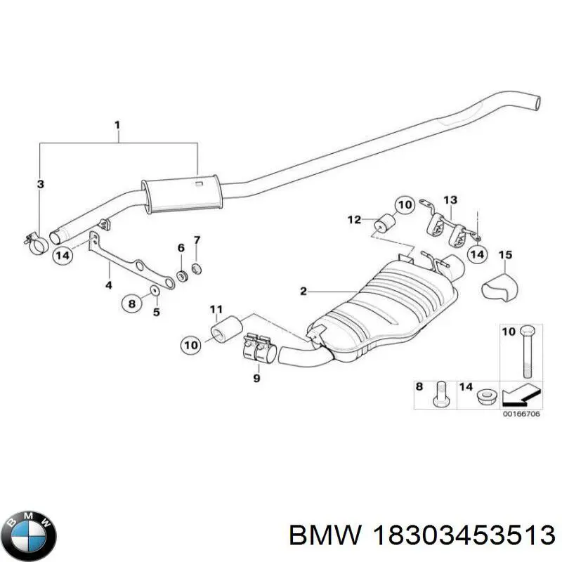 Насадка на глушитель BMW 18303453513