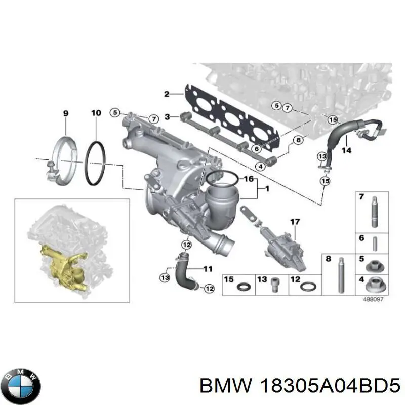  BMW 18305A04BD5 цена, от 36.72 USD