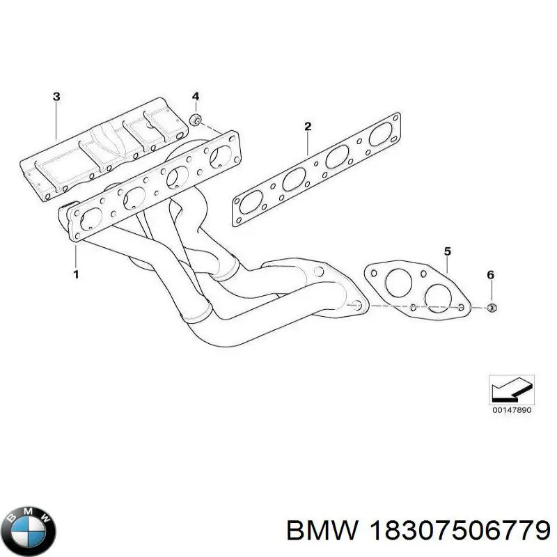 Купить 18307506779 BMW Уплотнитель приемной трубы глушителя