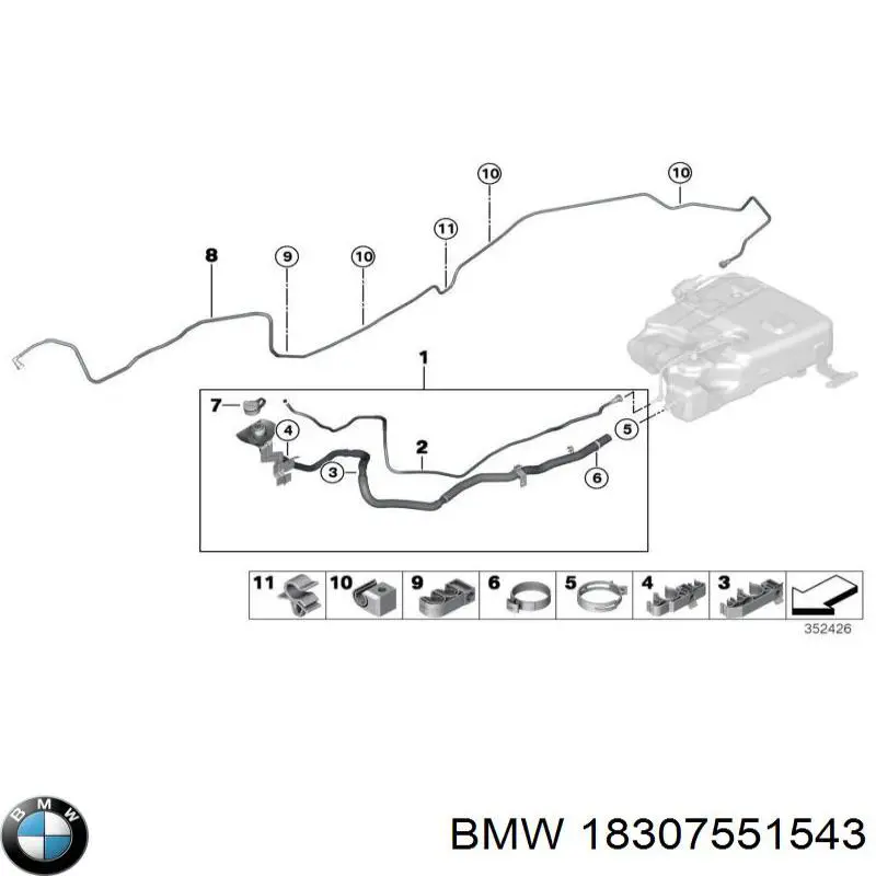  BMW 18307551543 цена, от 5.07 USD
