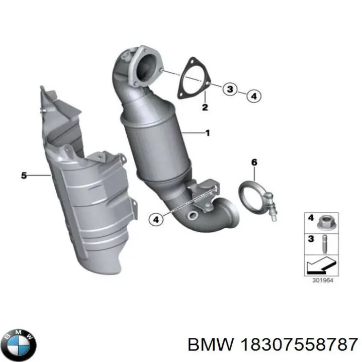 Катализатор 18307558787 BMW