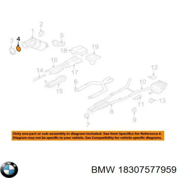 18307577959 BMW anel de tubo de admissão do silenciador