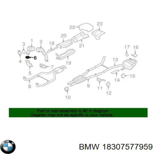 Кільце приймальної труби глушника 18307577959 BMW