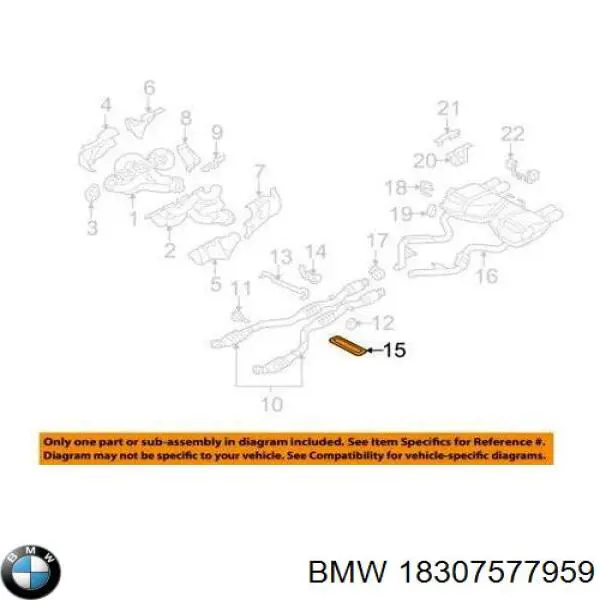 Кольцо приемной трубы глушителя уплотнительное BMW 18307577959 цена, от 25.20 USD