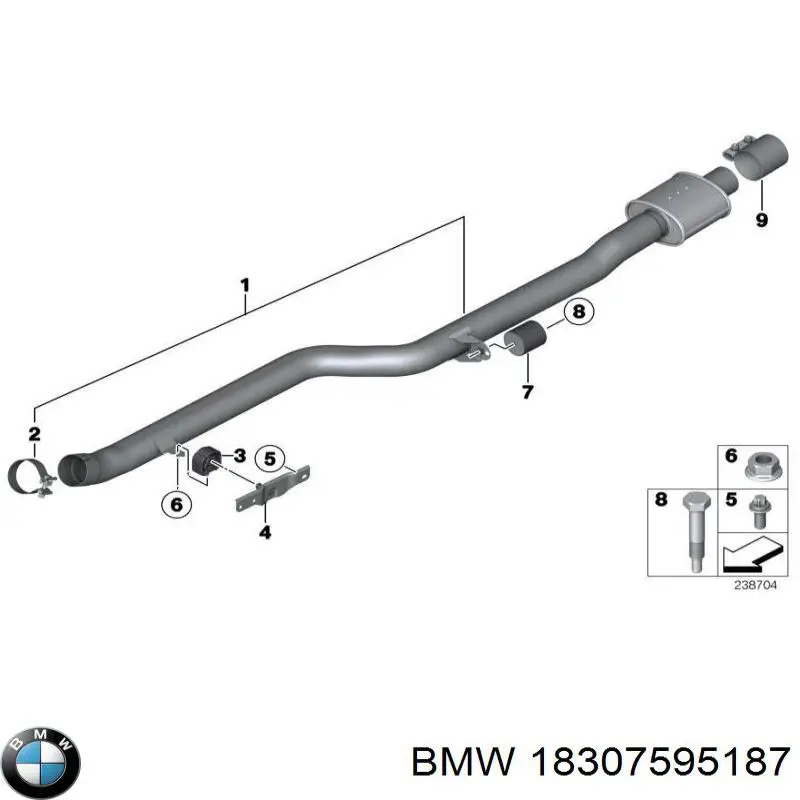 Купить 18308637404 BMW Хомут глушителя