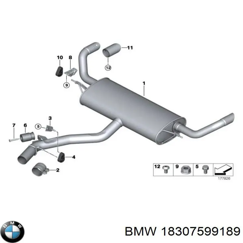 18307599189 BMW насадка на глушитель