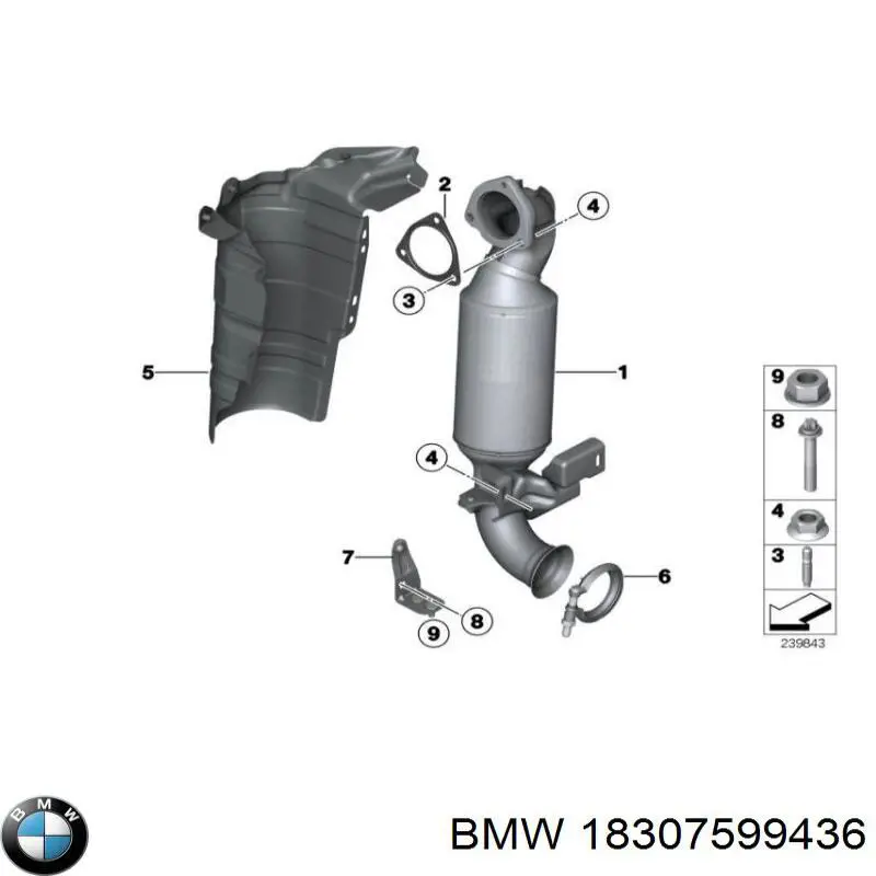 Катализатор 18307599436 BMW