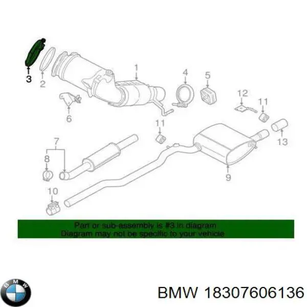 Соединительный хомут выпускного коллектора на BMW X3 (F25) купить.